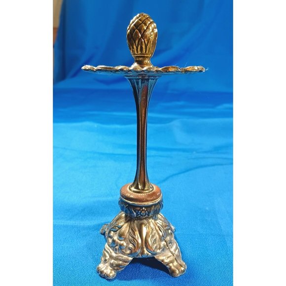 Vintage Victorian Reproduction Ornate Brass Toothbrush Holder 4 Slots - Picture 4 of 9